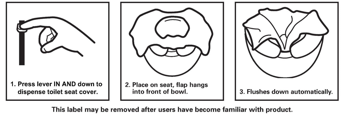 Operation Label - Seat Cover Dispenser