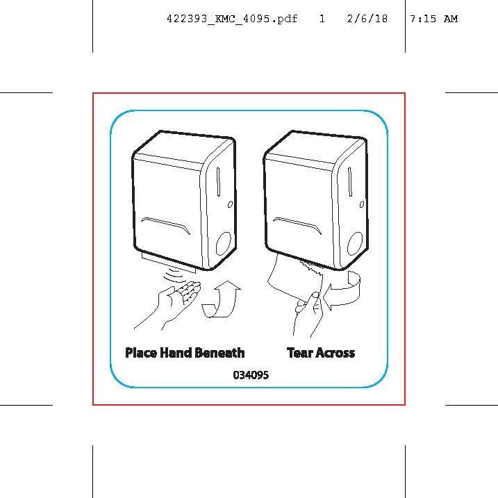 Label: Place hands here, tear across Each (034095)