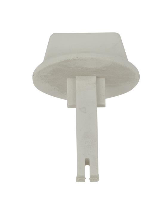 Button, Plastic, White Twister